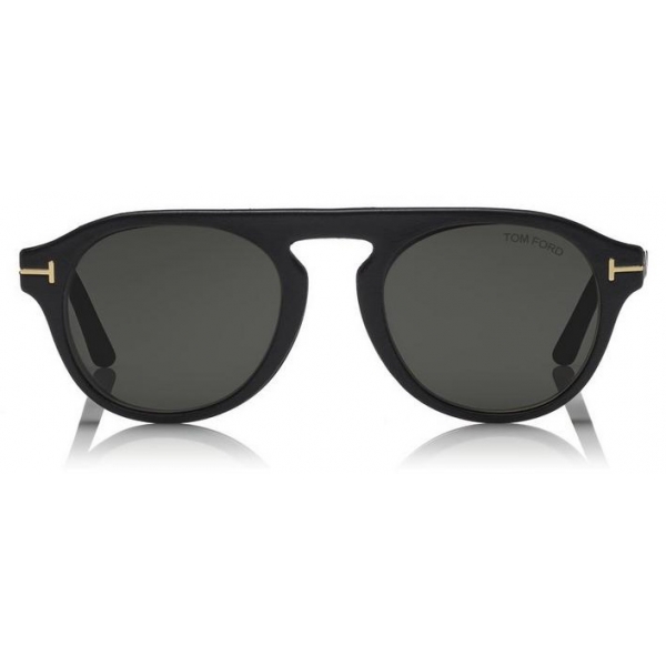 Tom Ford - Round Opticals Sunglasses - Occhiali Rotondi Ottici - Nero Opaco - FT5533-B - Occhiali da Sole - Tom Ford Eyewear