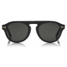 Tom Ford - Round Opticals Sunglasses - Occhiali Rotondi Ottici - Nero Opaco - FT5533-B - Occhiali da Sole - Tom Ford Eyewear