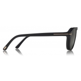 Tom Ford - Round Opticals Sunglasses - Occhiali Rotondi Ottici - Nero Opaco - FT5533-B - Occhiali da Sole - Tom Ford Eyewear