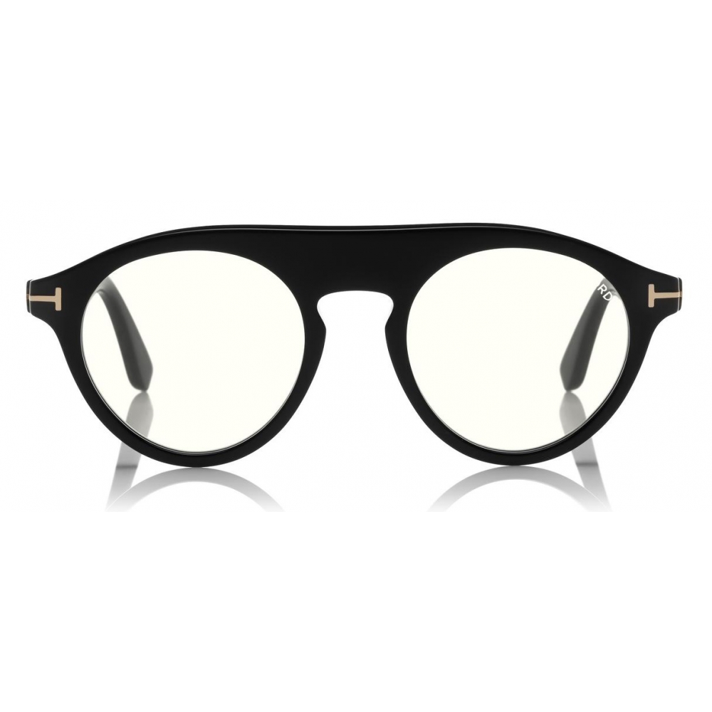 Tom Ford - Christopher Optical Glasses Round Acetate Glasses - Black - - Optical Glasses - Tom Ford Eyewear - Avvenice