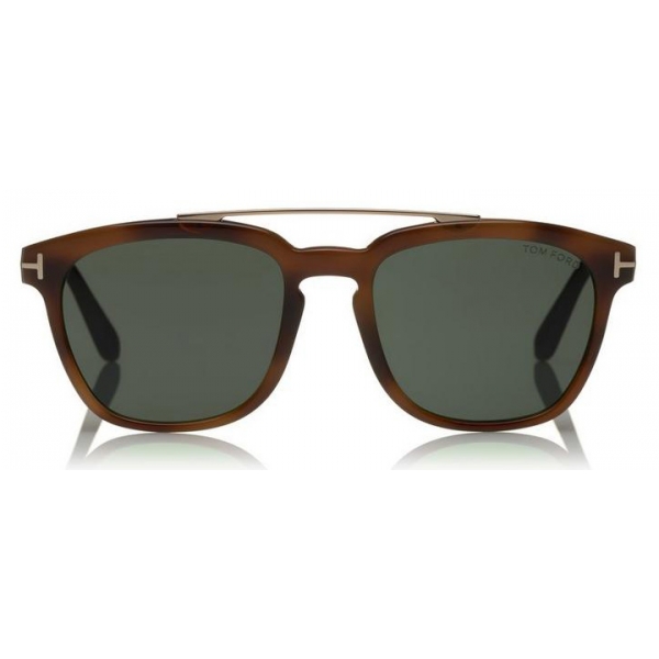 Tom Ford - Holt Sunglasses - Occhiali da Sole Quadrati in Acetato - Avana Bionda - FT0516 - Occhiali da Sole - Tom Ford Eyewear
