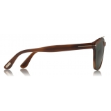 Tom Ford - Holt Sunglasses - Occhiali da Sole Quadrati in Acetato - Avana Bionda - FT0516 - Occhiali da Sole - Tom Ford Eyewear