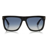 Tom Ford - Morgan Sunglasses - Squared Acetate Sunglasses - Black Blue - FT0513 - Sunglasses - Tom Ford Eyewear