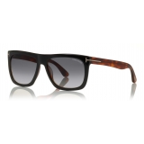 Tom Ford - Morgan Sunglasses - Occhiali Quadrati in Acetato - Nero Havana - FT0513 - Occhiali da Sole - Tom Ford Eyewear