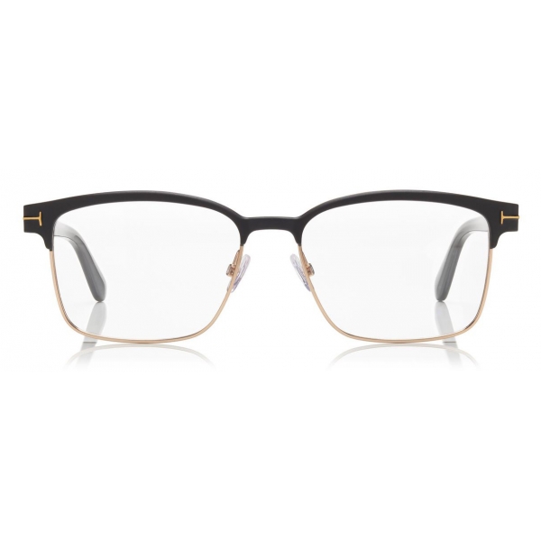 Tom Ford - Square Optical Frame Glasses - Occhiali Quadrati in Metallo - Nero - FT5323 - Occhiali da Vista - Tom Ford Eyewear