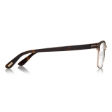 Tom Ford - Square Optical Frame Glasses - Occhiali Quadrati in Metallo - Marroni - FT5323 - Occhiali da Vista - Tom Ford Eyewear