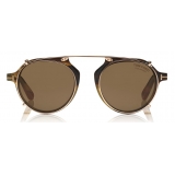 Tom Ford - Tom N.15 Sunglasses - Real Buffalo Horn Style Sunglasses - Brown - FT5561-P-B - Sunglasses - Tom Ford Eyewear