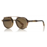 Tom Ford - Tom N.15 Sunglasses - Real Buffalo Horn Style Sunglasses - Brown - FT5561-P-B - Sunglasses - Tom Ford Eyewear
