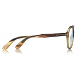 Tom Ford - Tom N.15 Sunglasses - Occhiali in Vero Corno di Bufalo - Marroni - FT5561-P-B - Occhiali da Sole - Tom Ford Eyewear