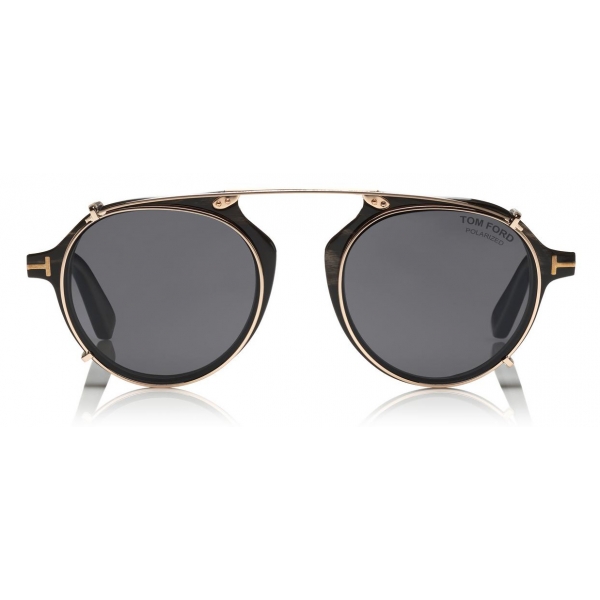 Tom Ford - Tom N.15 Sunglasses - Real Buffalo Horn Style Sunglasses - Black - FT5561-P-B - Sunglasses - Tom Ford Eyewear