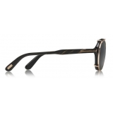 Tom Ford - Tom N.15 Sunglasses - Occhiali in Vero Corno di Bufalo - Nero - FT5561-P-B - Occhiali da Sole - Tom Ford Eyewear