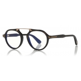 Tom Ford - Tom N.15 Sunglasses - Occhiali in Vero Corno di Bufalo - Nero - FT5561-P-B - Occhiali da Sole - Tom Ford Eyewear