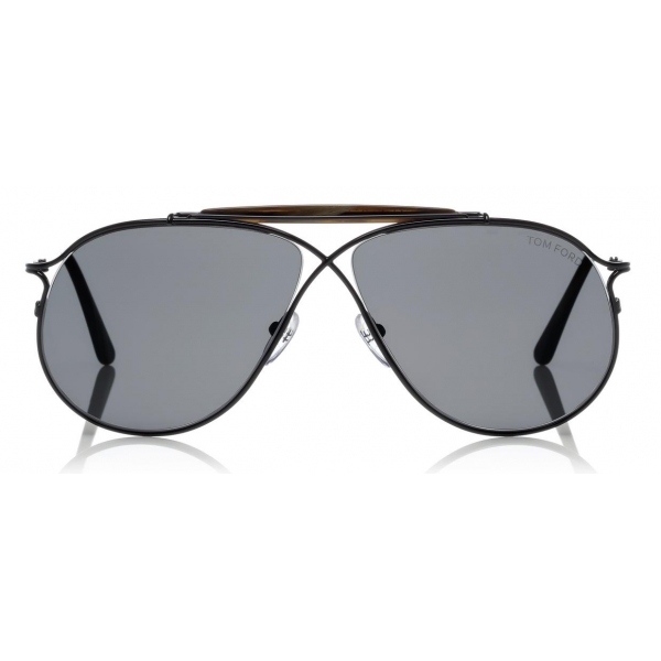 Tom Ford - Tom N.6 Sunglasses - Aviator Sunglasses - Black - FT0489-P - Sunglasses - Tom Ford Eyewear