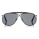 Tom Ford - Tom N.6 Sunglasses - Occhiali da Sole Aviatore - Nero - FT0489-P - Occhiali da Sole - Tom Ford Eyewear