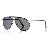 Tom Ford - Tom N.6 Sunglasses - Aviator Sunglasses - Black - FT0489-P - Sunglasses - Tom Ford Eyewear