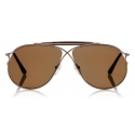 Tom Ford - Tom N.6 Sunglasses - Aviator Sunglasses - Rose Gold Brown - FT0489-P - Sunglasses - Tom Ford Eyewear