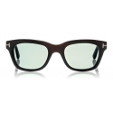 Tom Ford - Tom N.5 Sunglasses - Occhiali con Montatura in Corno - Corno Nero - FT5439-P - Occhiali da Sole - Tom Ford Eyewear