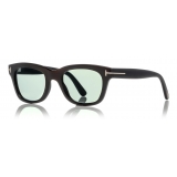 Tom Ford - Tom N.5 Sunglasses - Occhiali con Montatura in Corno - Corno Nero - FT5439-P - Occhiali da Sole - Tom Ford Eyewear