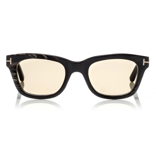 Tom Ford - Tom N.5 Sunglasses - Occhiali con Montatura in Corno - Corno Marroni - FT5439-P - Occhiali da Sole - Tom Ford Eyewear