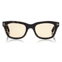 Tom Ford - Tom N.5 Sunglasses - Occhiali con Montatura in Corno - Corno Marroni - FT5439-P - Occhiali da Sole - Tom Ford Eyewear