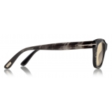 Tom Ford - Tom N.5 Sunglasses - Occhiali con Montatura in Corno - Corno Marroni - FT5439-P - Occhiali da Sole - Tom Ford Eyewear