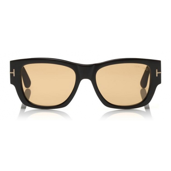 Tom Ford - Tom N.12 Sunglasses - Occhiali di Forma Quadrata - Marroni Scuro - FT0601-P - Occhiali da Sole - Tom Ford Eyewear