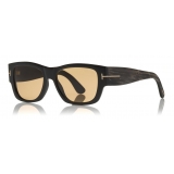 Tom Ford - Tom N.12 Sunglasses - Square Shaped Sunglasses - Dark Brown - FT0601-P - Sunglasses - Tom Ford Eyewear