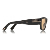Tom Ford - Tom N.12 Sunglasses - Square Shaped Sunglasses - Dark Brown - FT0601-P - Sunglasses - Tom Ford Eyewear
