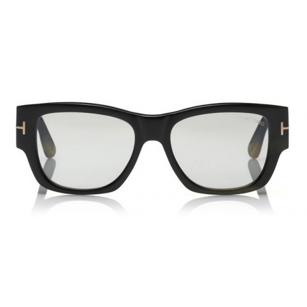 Tom Ford - Tom N.12 Sunglasses - Occhiali di Forma Quadrata - Corno Verde - FT0601-P - Occhiali da Sole - Tom Ford Eyewear