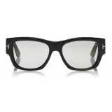 Tom Ford - Tom N.12 Sunglasses - Occhiali di Forma Quadrata - Corno Verde - FT0601-P - Occhiali da Sole - Tom Ford Eyewear