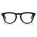 Tom Ford - Blue Block Round Optical Glasses - Occhiali Rotondi Ottici - Nero - FT5488-B - Occhiali da Vista - Tom Ford Eyewear