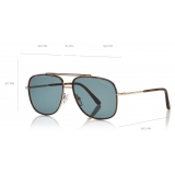 Tom Ford - Benton Sunglasses - Navigator Style Sunglasses - Rose Gold Blue - FT0693 - Sunglasses - Tom Ford Eyewear