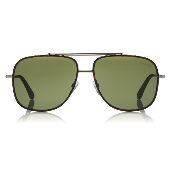 Tom Ford - Benton Sunglasses - Occhiali da Sole Stile Navigatore - Rutenio Verde - FT0693 - Occhiali da Sole - Tom Ford Eyewear