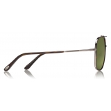 Tom Ford - Benton Sunglasses - Occhiali da Sole Stile Navigatore - Rutenio Verde - FT0693 - Occhiali da Sole - Tom Ford Eyewear