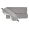 by Dariia Day - Maschera per Occhi in Seta - Grigio Argento - Letto - Casa - Seta Gelso - Maschera Artigianale - Luxury