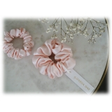 by Dariia Day - Silk Scrunchie - Blush Pink - Fashion - Accessories - Mulberry Silk - Artisan Silk Scrunchie - Luxury