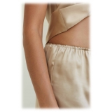 by Dariia Day - Shorts in Seta - Beige Francese - Fashion - New Collection - Seta Gelso - Shorts Artigianali - Luxury