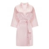 by Dariia Day - Silk Robe - Blush Pink - Fashion - New Collection - Mulberry Silk - Artisan Silk Robe - Luxury