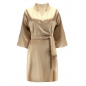 by Dariia Day - Silk Robe - French Beige - Fashion - New Collection - Mulberry Silk - Artisan Silk Robe - Luxury