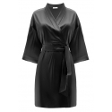 by Dariia Day - Silk Robe - Black Midnight - Fashion - New Collection - Mulberry Silk - Artisan Silk Robe - Luxury