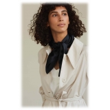 by Dariia Day - Silk Scarf Square - Black Midnight - Fashion - New Collection - Mulberry Silk - Artisan Silk Scarf - Luxury