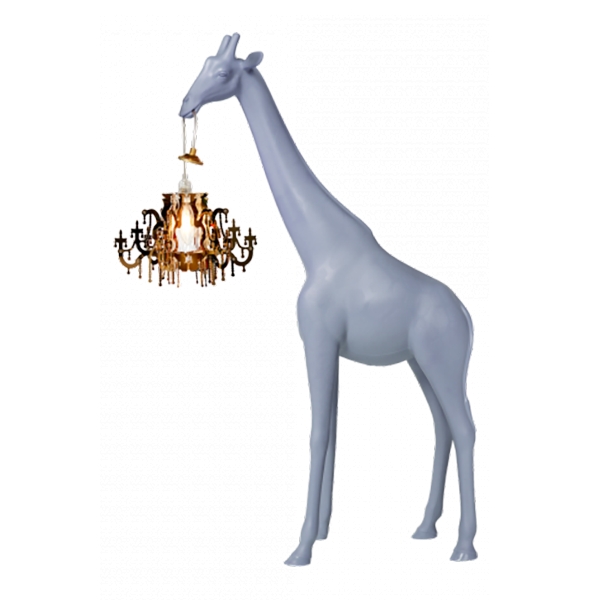 Qeeboo - Giraffe in Love XS - Grigio Tempestoso - Lampada da Terra Qeeboo by Marcantonio - Illuminazione - Casa