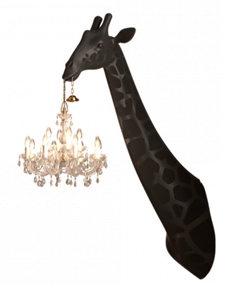 Qeeboo Giraffe In Love Wall Lamp, Giraffe Chandelier Wall Lamp
