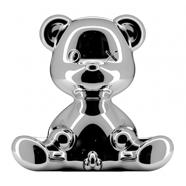 Qeeboo - Teddy Boy Lamp Metal Finish - Silver - Qeeboo Table Standing ...