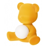 Qeeboo - Teddy Girl Rechargeable Lamp Velvet Finish - Oro Scuro - Lampada by Stefano Giovannoni - Illuminazione - Casa