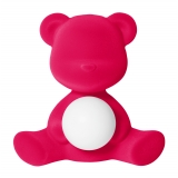 Qeeboo - Teddy Girl Rechargeable Lamp Velvet Finish - Fuxia - Standing Lamp by Stefano Giovannoni - Lighting - Home