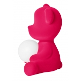 Qeeboo - Teddy Girl Rechargeable Lamp Velvet Finish - Fuxia - Standing Lamp by Stefano Giovannoni - Lighting - Home