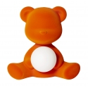 Qeeboo - Teddy Girl Rechargeable Lamp Velvet Finish - Arancione - Lampada by Stefano Giovannoni - Illuminazione - Casa