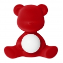 Qeeboo - Teddy Girl Rechargeable Lamp Velvet Finish - Red - Standing Lamp by Stefano Giovannoni - Lighting - Home