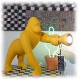 Qeeboo - Kong XS - Yellow - Qeeboo Free Standing Lamp by Stefano Giovannoni - Lighting - Home